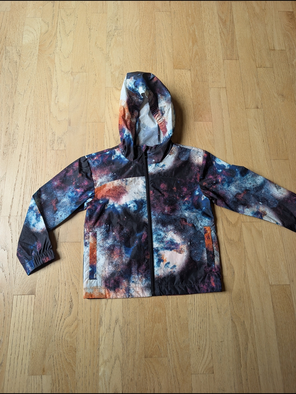 all in motion Kids Galaxy Hooded Rain Jacket - Blue, Purple, Orange
